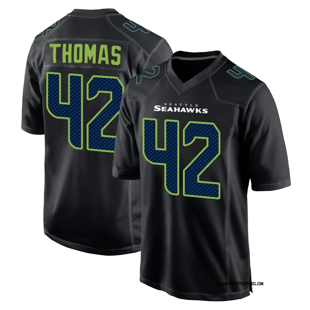 Game Black Men's Drake Thomas Seattle Seahawks Carbon Fashion