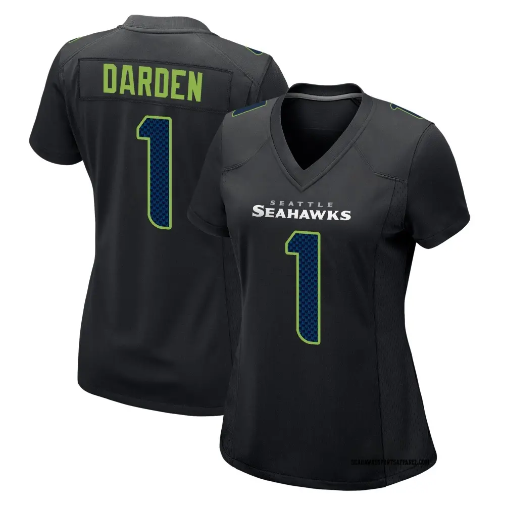 Game Black Women's Jaelon Darden Seattle Seahawks Carbon Fashion Jersey