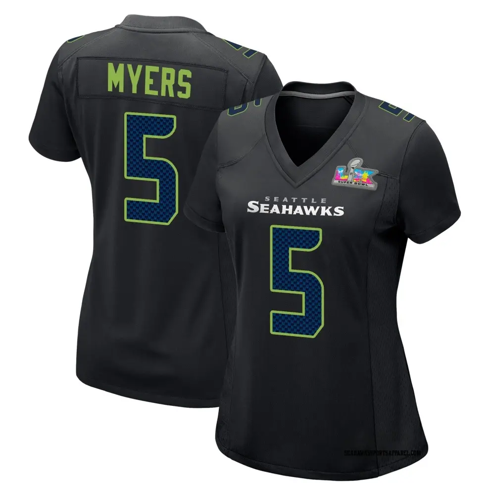 Game Black Men's Jason Myers Seattle Seahawks Carbon Fashion Super