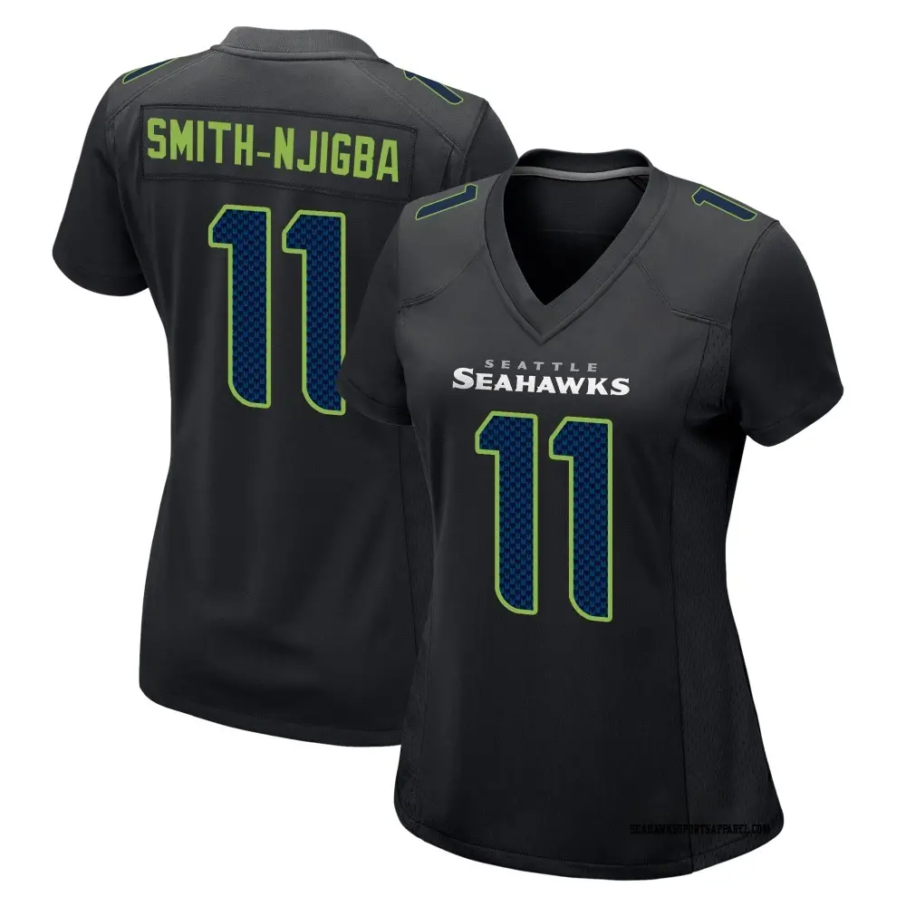 Game Black Women's Jaxon Smith-Njigba Seattle Seahawks Carbon Fashion Jersey