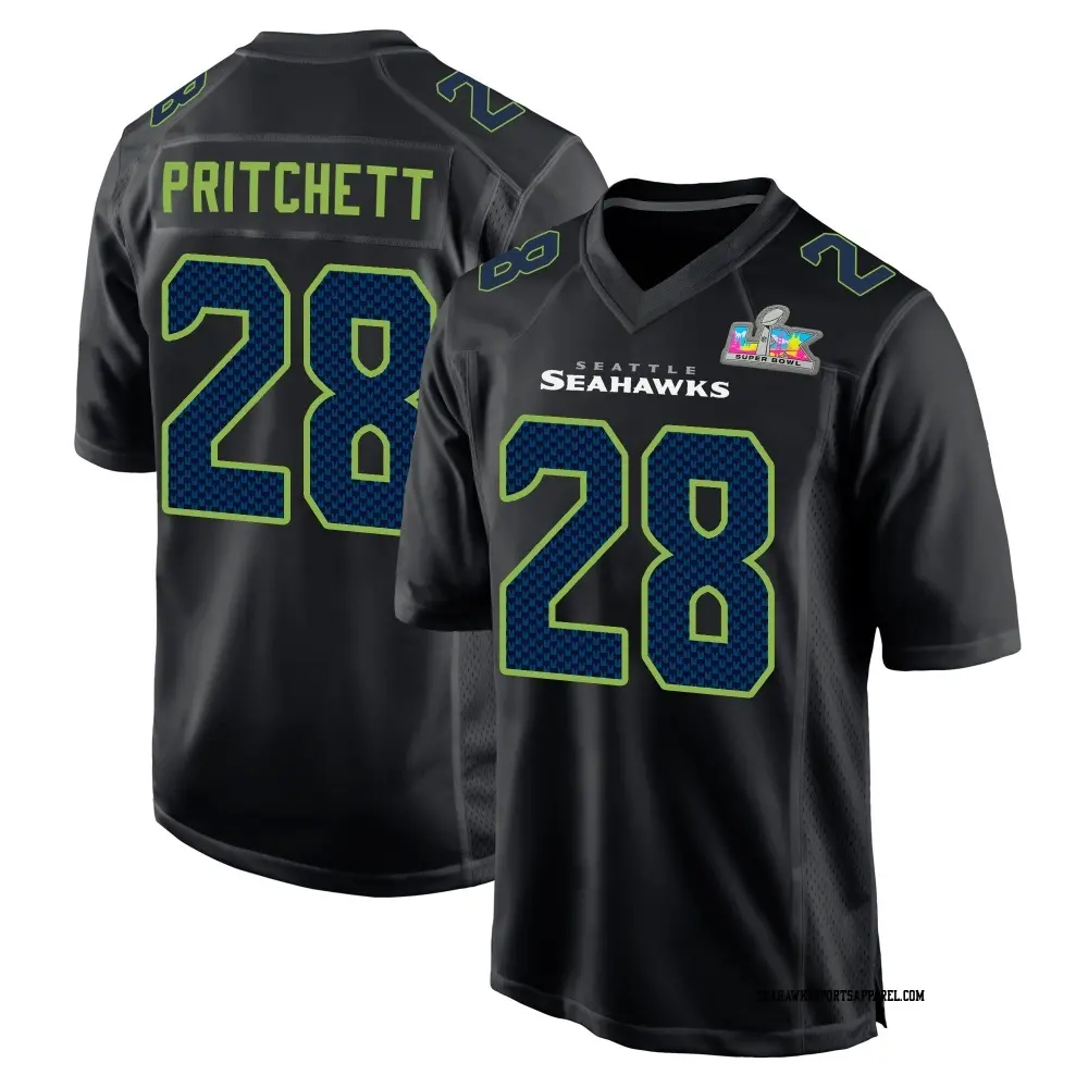 Game Black Youth Nehemiah Pritchett Seattle Seahawks Carbon