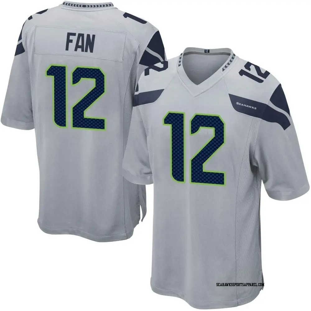 Game Gray Men's 12th Fan Seattle Seahawks Alternate Jersey