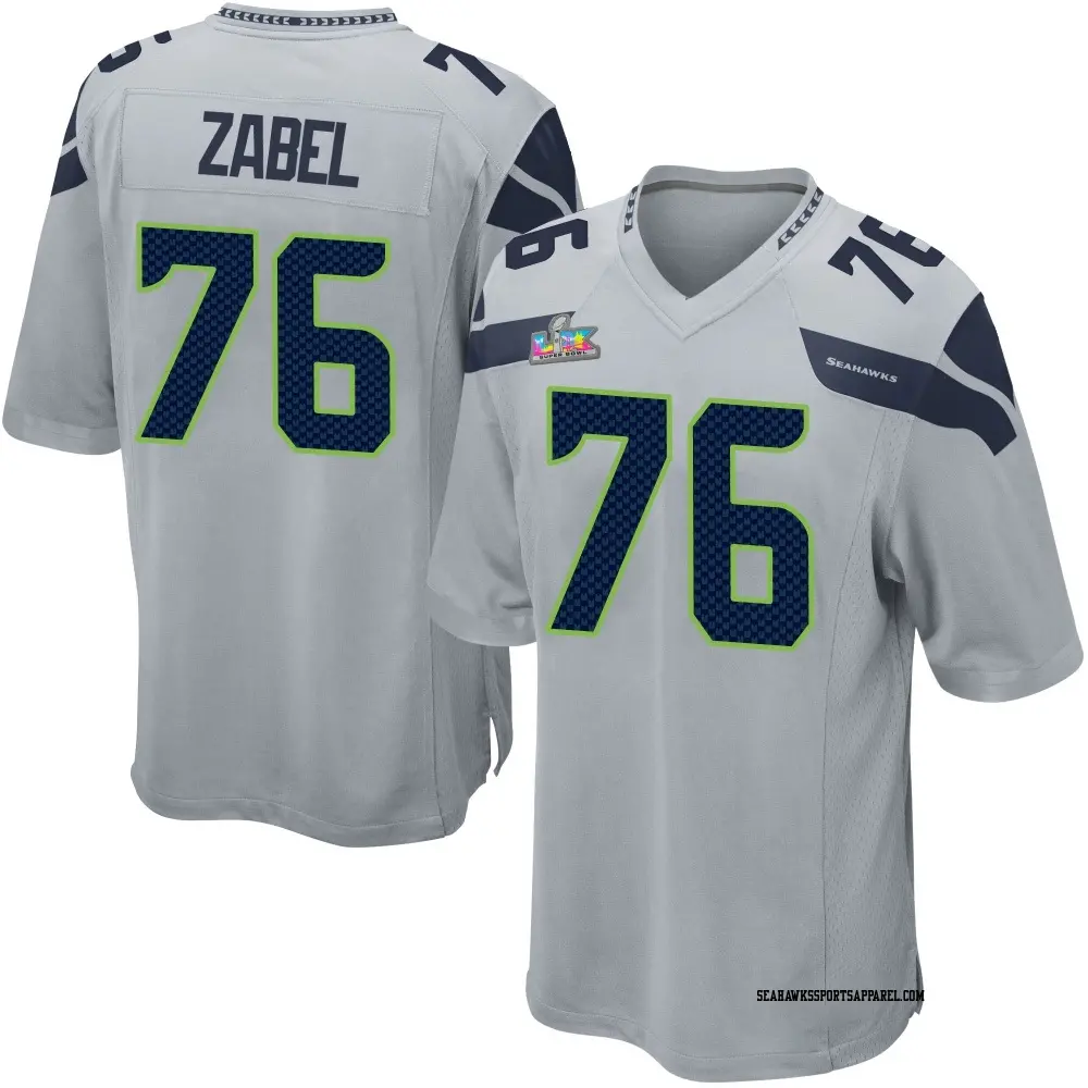 Game Gray Men's Grey Zabel Seattle Seahawks Alternate Super Bowl