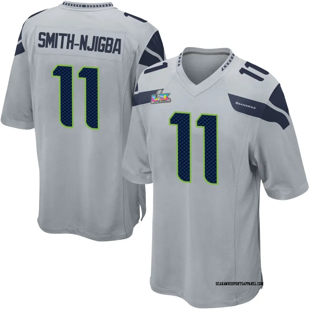 Game Gray Men's Jaxon Smith-Njigba Seattle Seahawks Alternate Super Bowl LX Patch Jersey