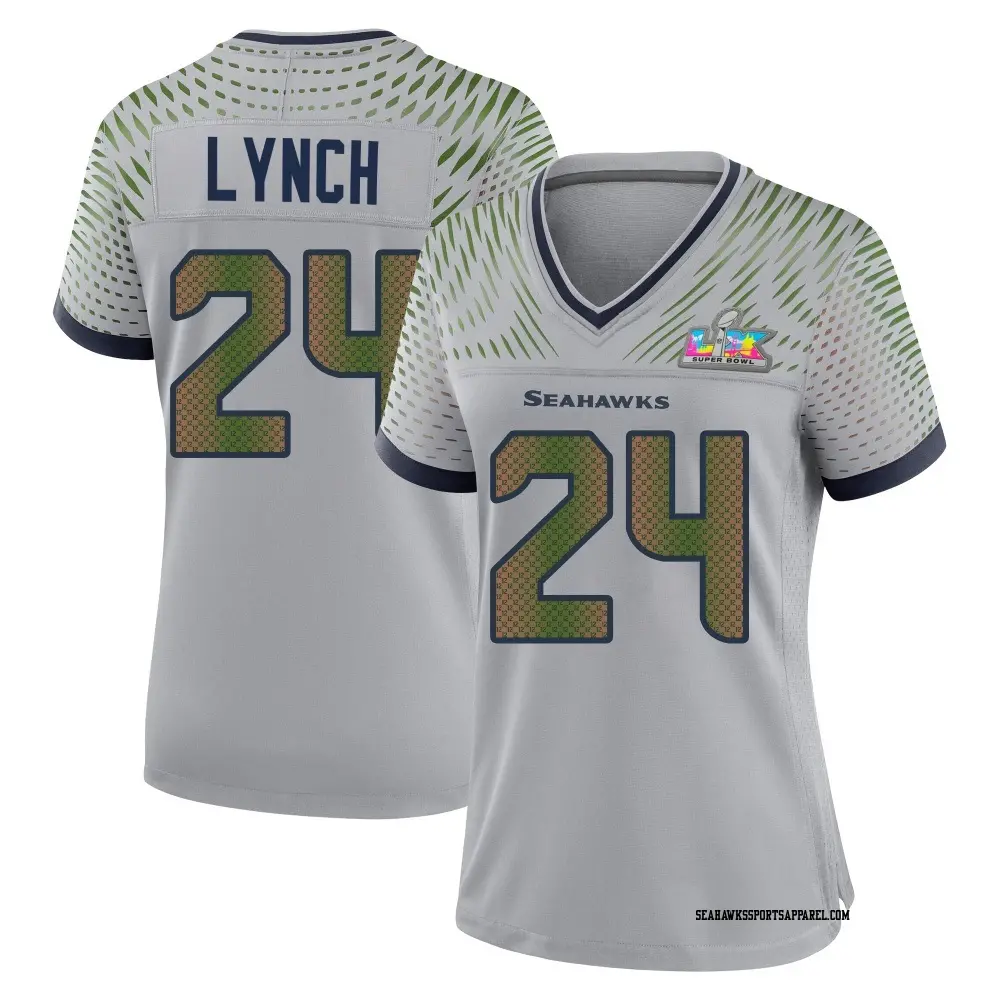 Game Gray Women's Marshawn Lynch Seattle Seahawks Wolf 2025