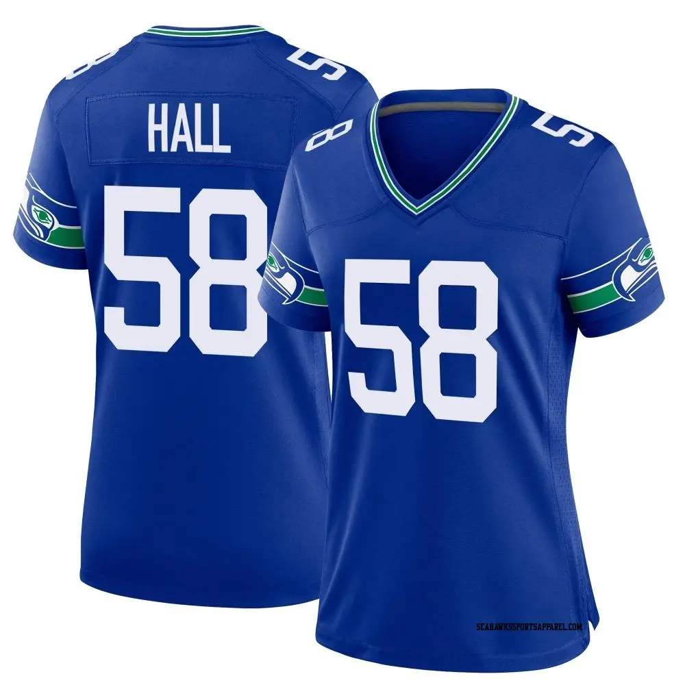 Legend Royal Youth Derick Hall Seattle Seahawks Throwback Jersey