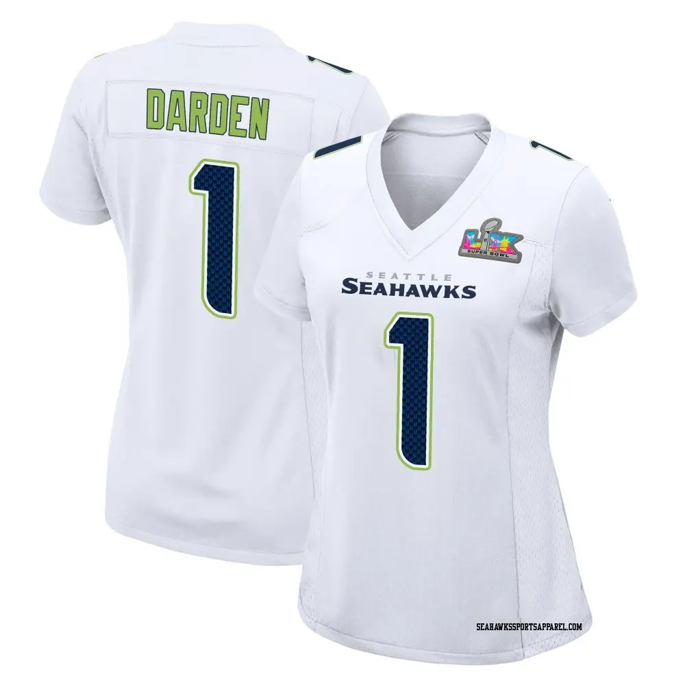 Game White Women's Jaelon Darden Seattle Seahawks Tundra Fashion Super Bowl LX Patch Jersey