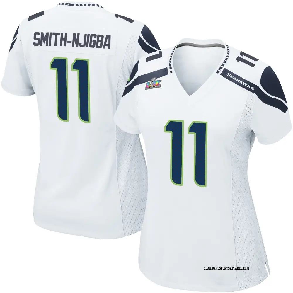 Game White Women's Jaxon Smith-Njigba Seattle Seahawks Super Bowl LX Patch Jersey