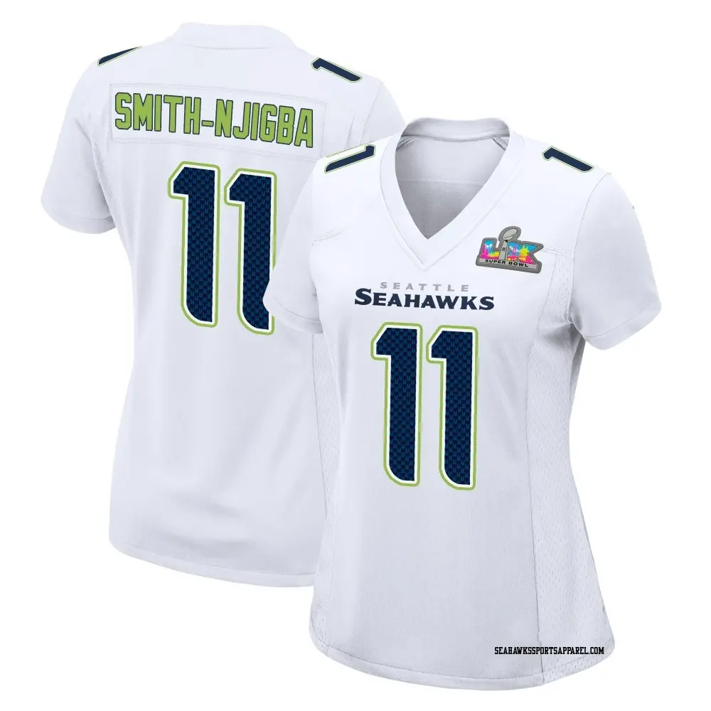 Game White Women's Jaxon Smith-Njigba Seattle Seahawks Tundra Fashion Super Bowl LX Patch Jersey