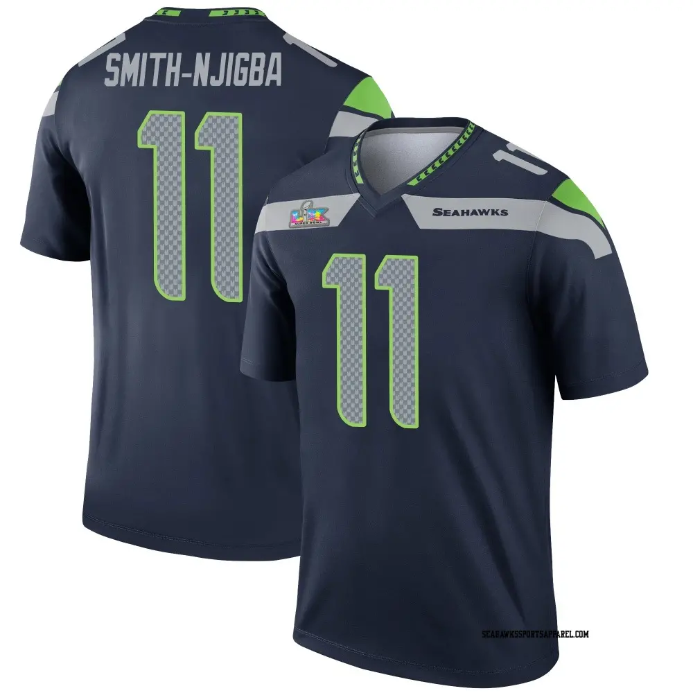 Legend Navy Youth Jaxon Smith-Njigba Seattle Seahawks Super Bowl LX Patch Jersey