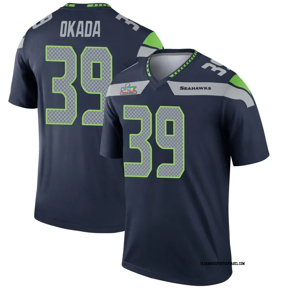 Legend Navy Men's Ty Okada Seattle Seahawks Jersey - Seahawks Store