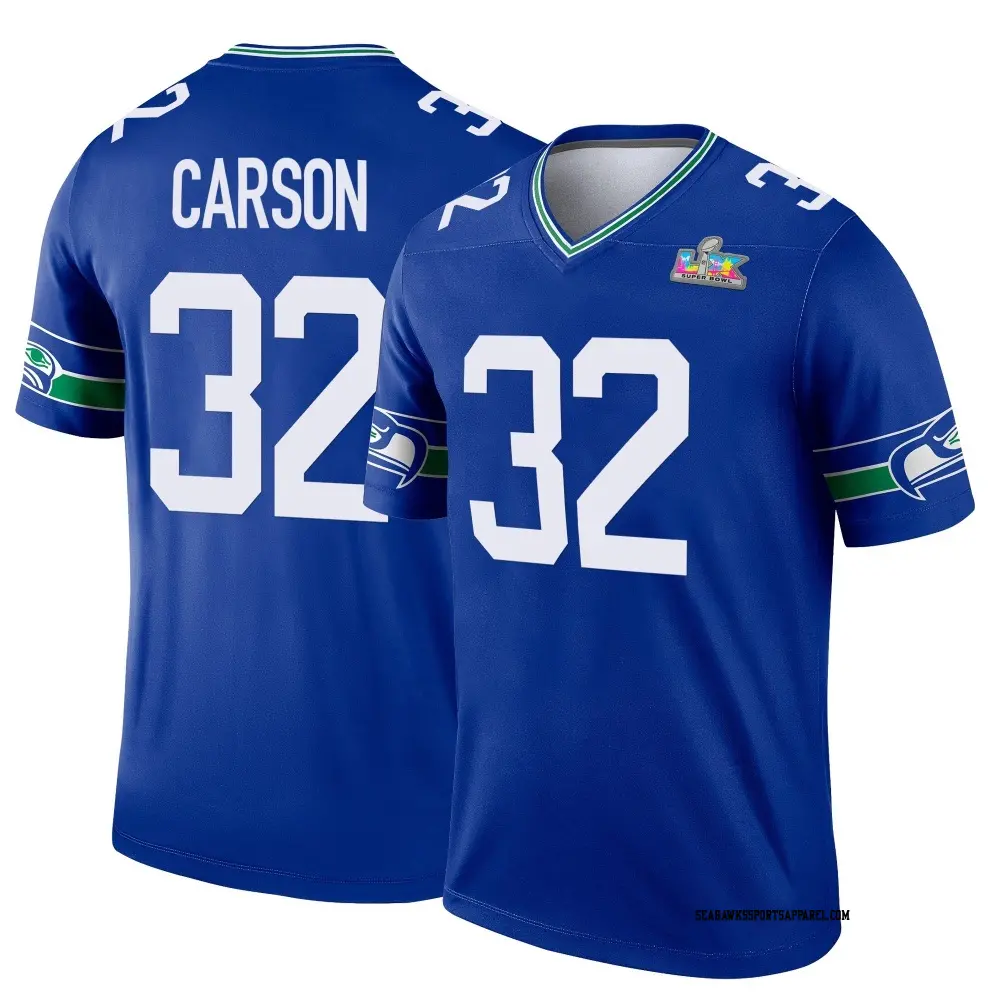Legend Royal Men's Chris Carson Seattle Seahawks Throwback Super