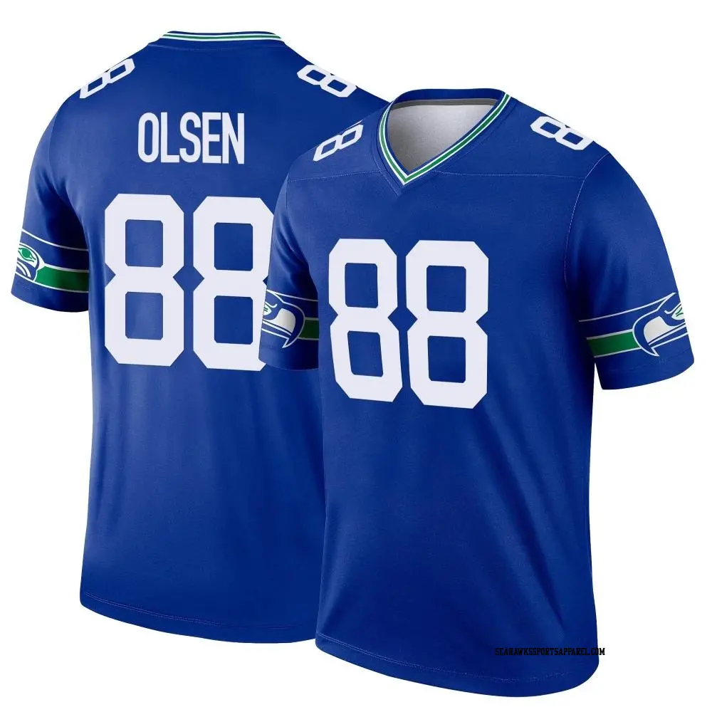 Legend Royal Youth Greg Olsen Seattle Seahawks Throwback Jersey