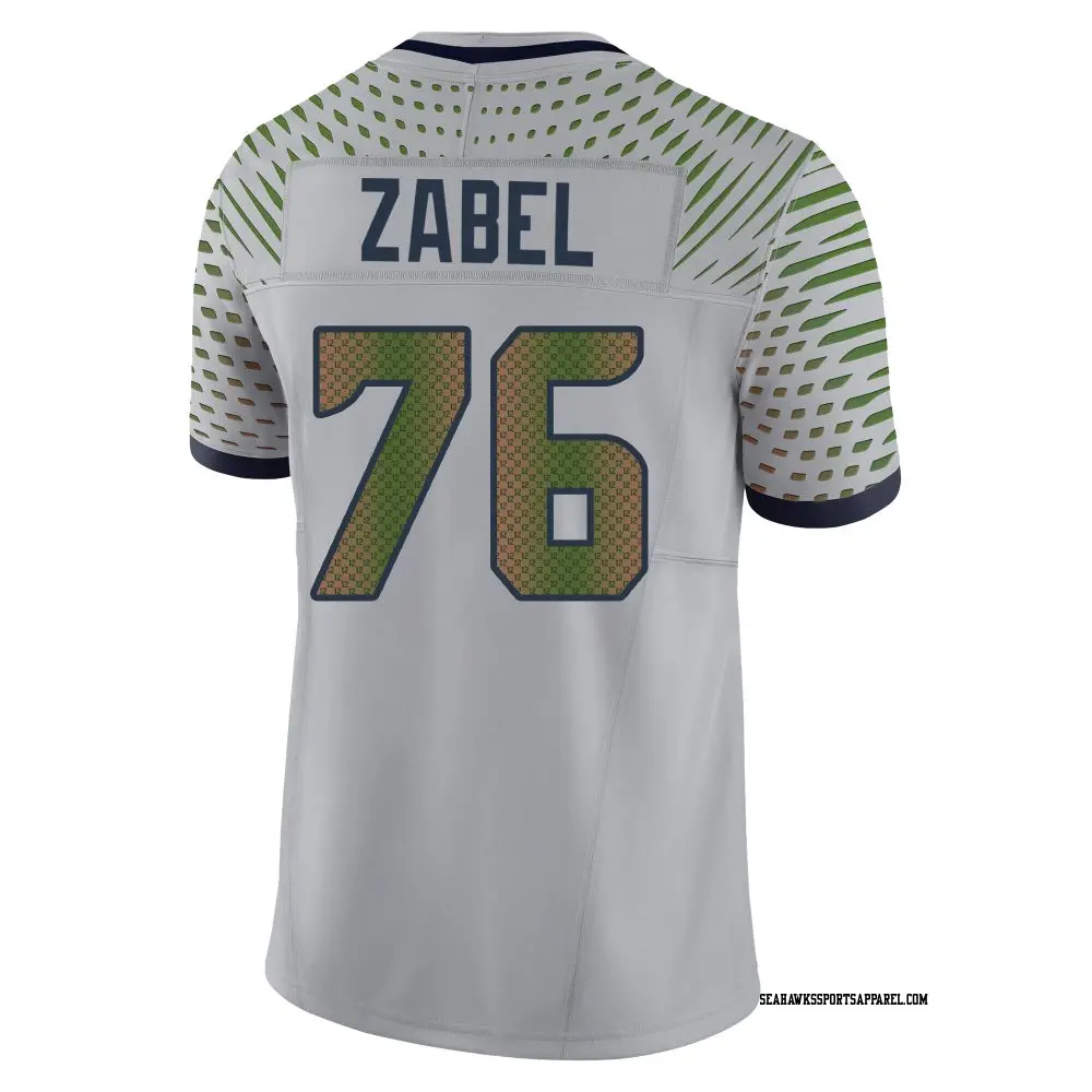 Limited Gray Men's Grey Zabel Seattle Seahawks Wolf 2025 Rivalries