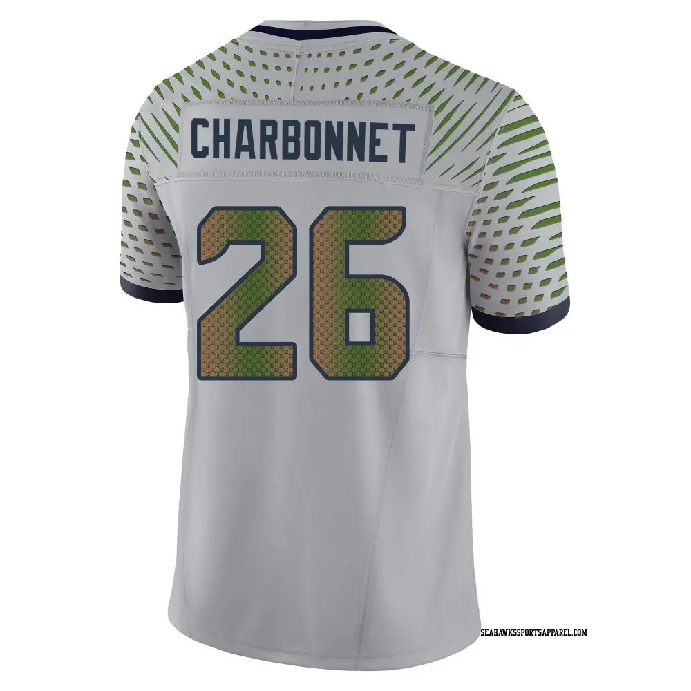 Limited Gray Youth Zach Charbonnet Seattle Seahawks Wolf 2025