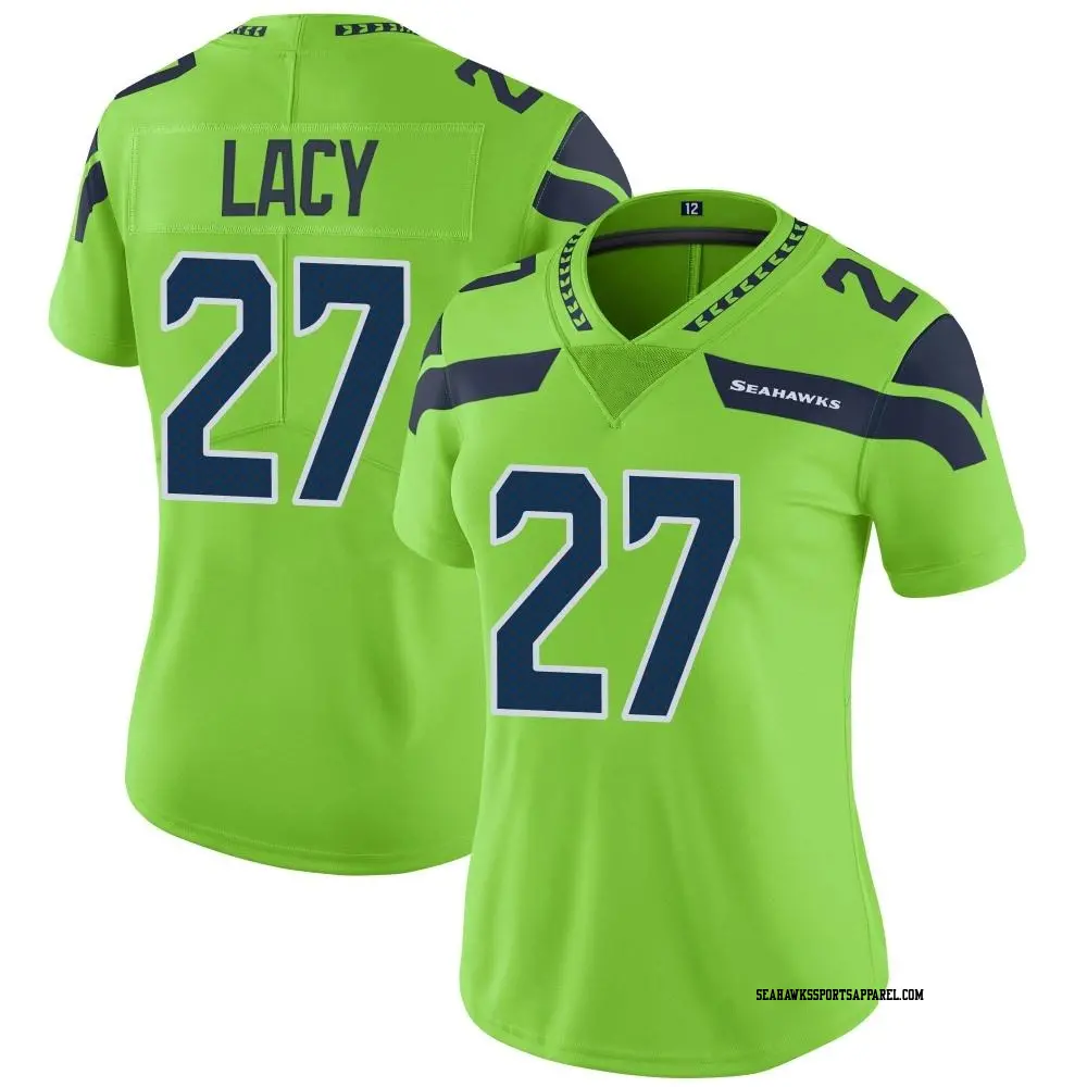 Limited Green Women s Eddie Lacy Seattle Seahawks Color Rush Neon Jersey Seahawks Store
