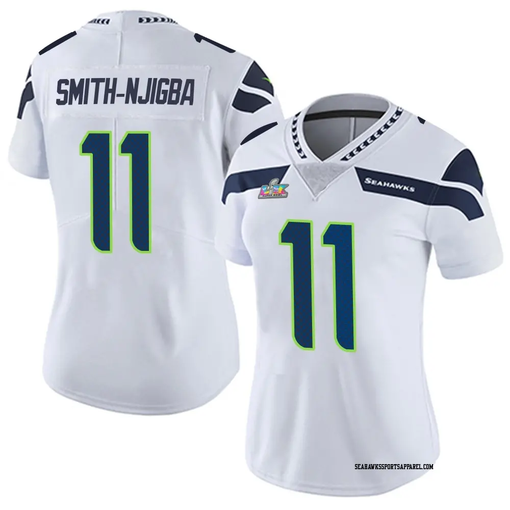Limited White Women's Jaxon Smith-Njigba Seattle Seahawks Vapor Untouchable Super Bowl LX Patch Jersey