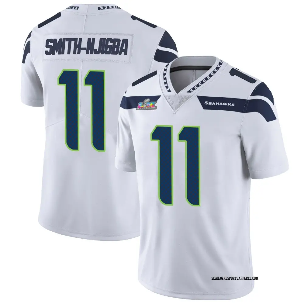 Limited White Youth Jaxon Smith-Njigba Seattle Seahawks Vapor Untouchable Super Bowl LX Patch Jersey